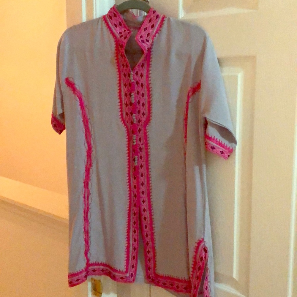 Hand made grey and pink boho tunic! New!